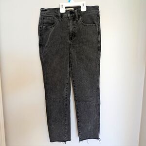 Madewell stovepipe high rise jeans grey/black